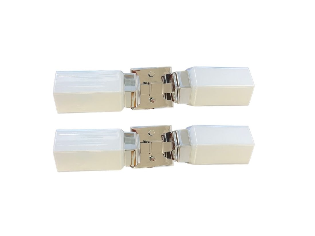 Ralph Lauren Square Twin Sconce in Chrome, Pair (1 of 6)