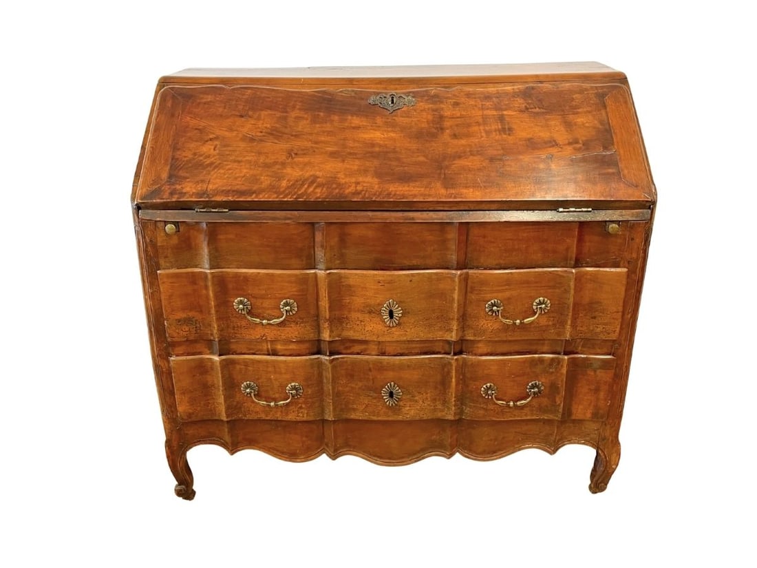Antique Drop Front Desk: 41 in w x 20.25 in d x 37.5 in h