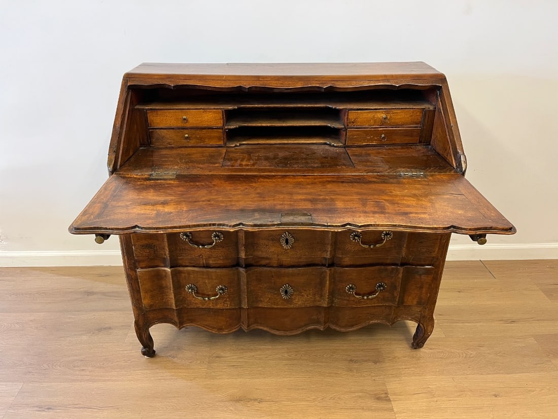 Antique Drop Front Desk - 7