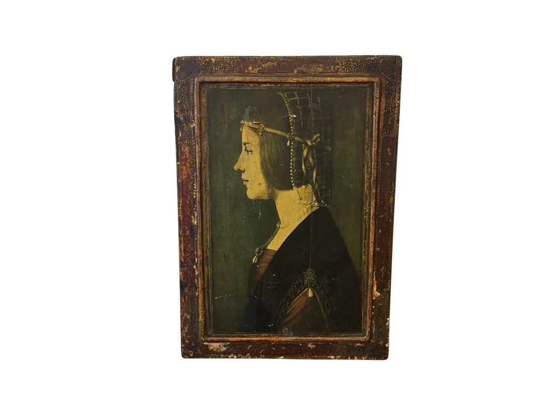 Portrait of Beatrice d'Este after Leonardo da Vinci: 9.75 in w x 13.75 in h x .5 in d