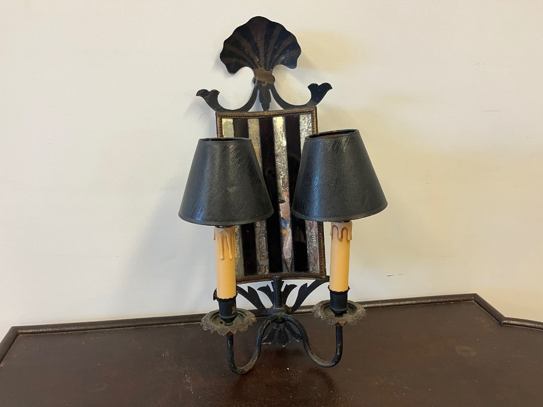 Mirrored Double Arm Sconce - 2