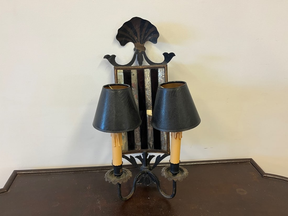 Mirrored Double Arm Sconce - 3
