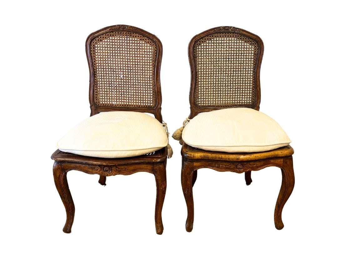 Cane Back Side Chairs, Pair (1 of 11)