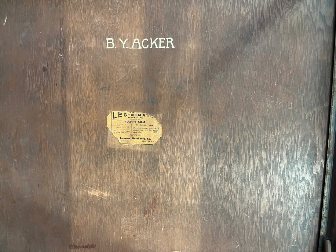 Folding Painted Card Table by B.Y. Acker - 10