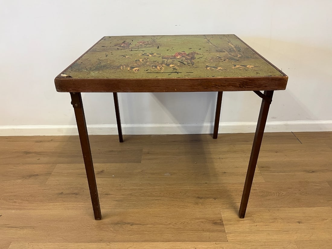 Folding Painted Card Table by B.Y. Acker - 2