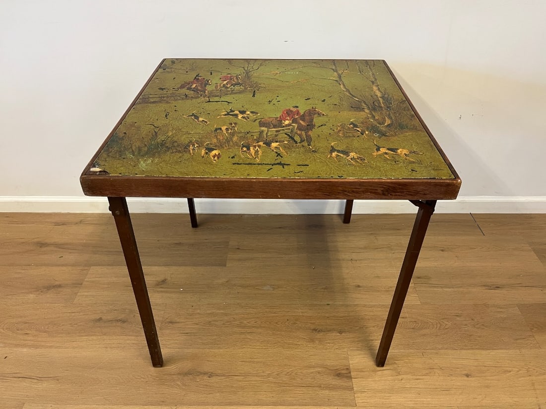 Folding Painted Card Table by B.Y. Acker - 3