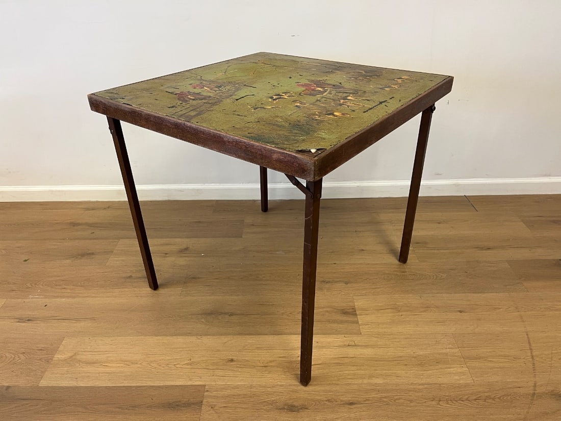 Folding Painted Card Table by B.Y. Acker - 8