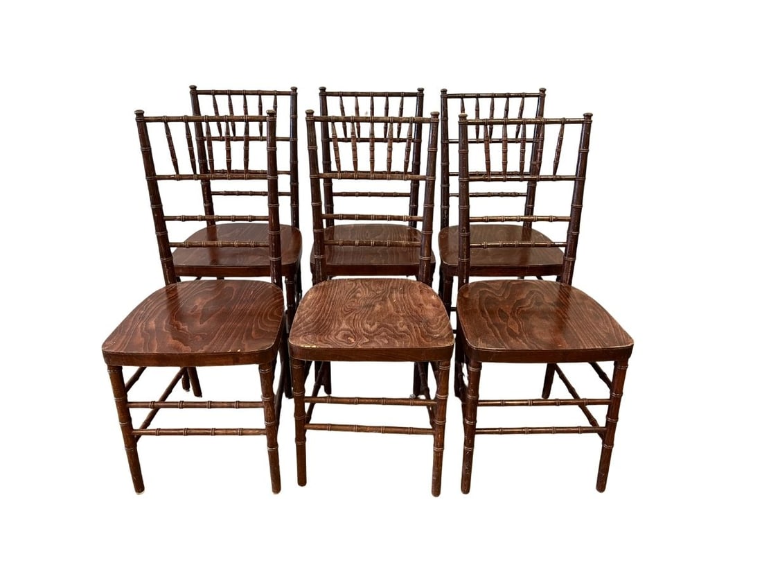 Bamboo Ballroom Chairs, Set 6 (1 of 4)