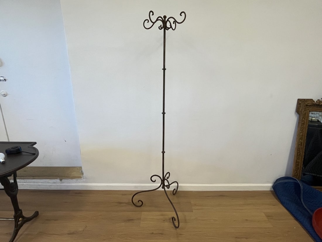 Metal Scroll Standing Coat Rack - 6