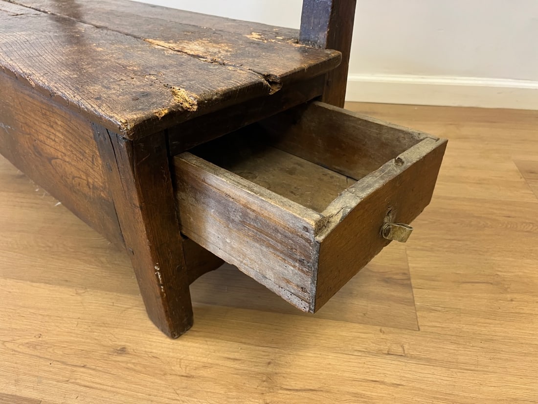 Antique Hall Bench - 8