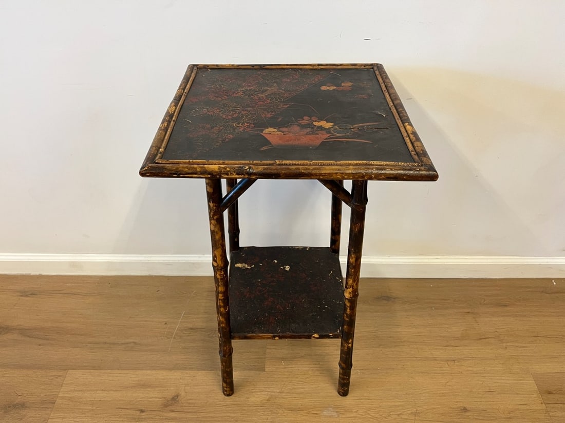 Burnt Bamboo Side Table - 3