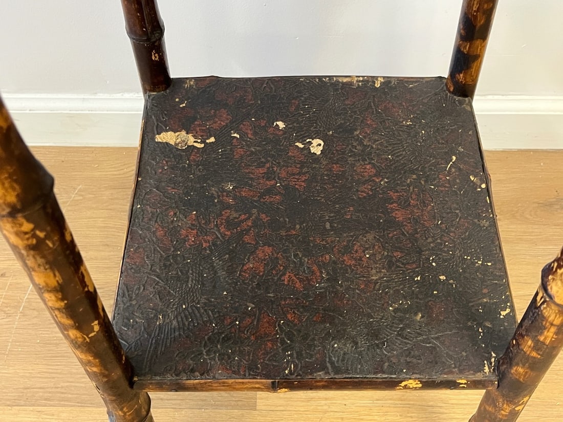 Burnt Bamboo Side Table - 6