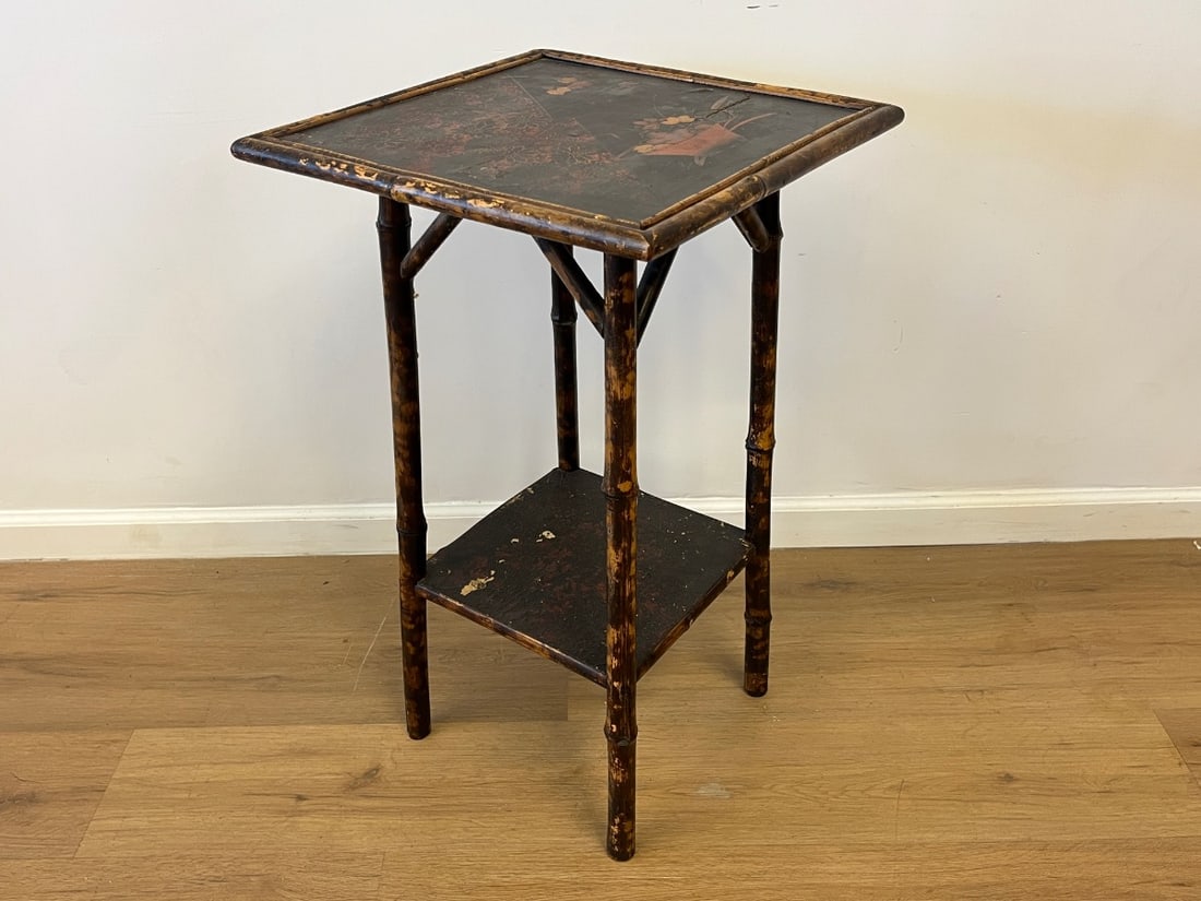 Burnt Bamboo Side Table - 7