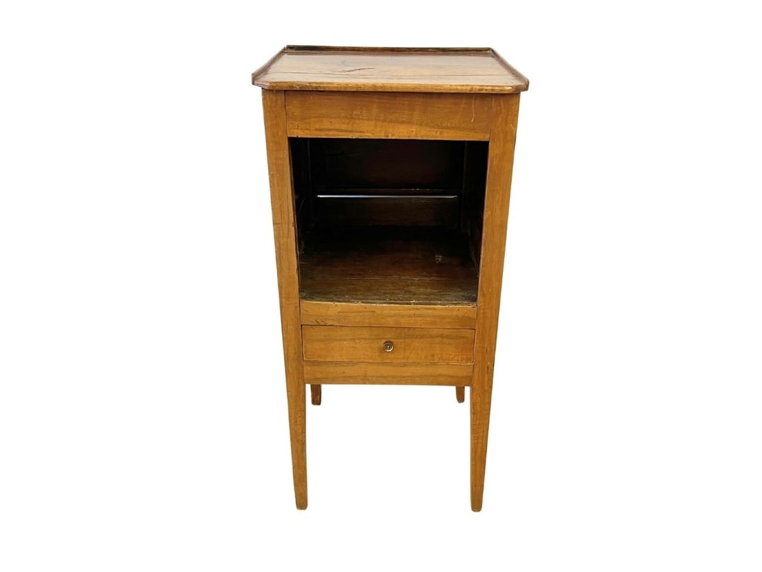 Tall Vintage Nightstand with Single Drawer: 15.75 in w x 15.25 in d x 33.25 in h