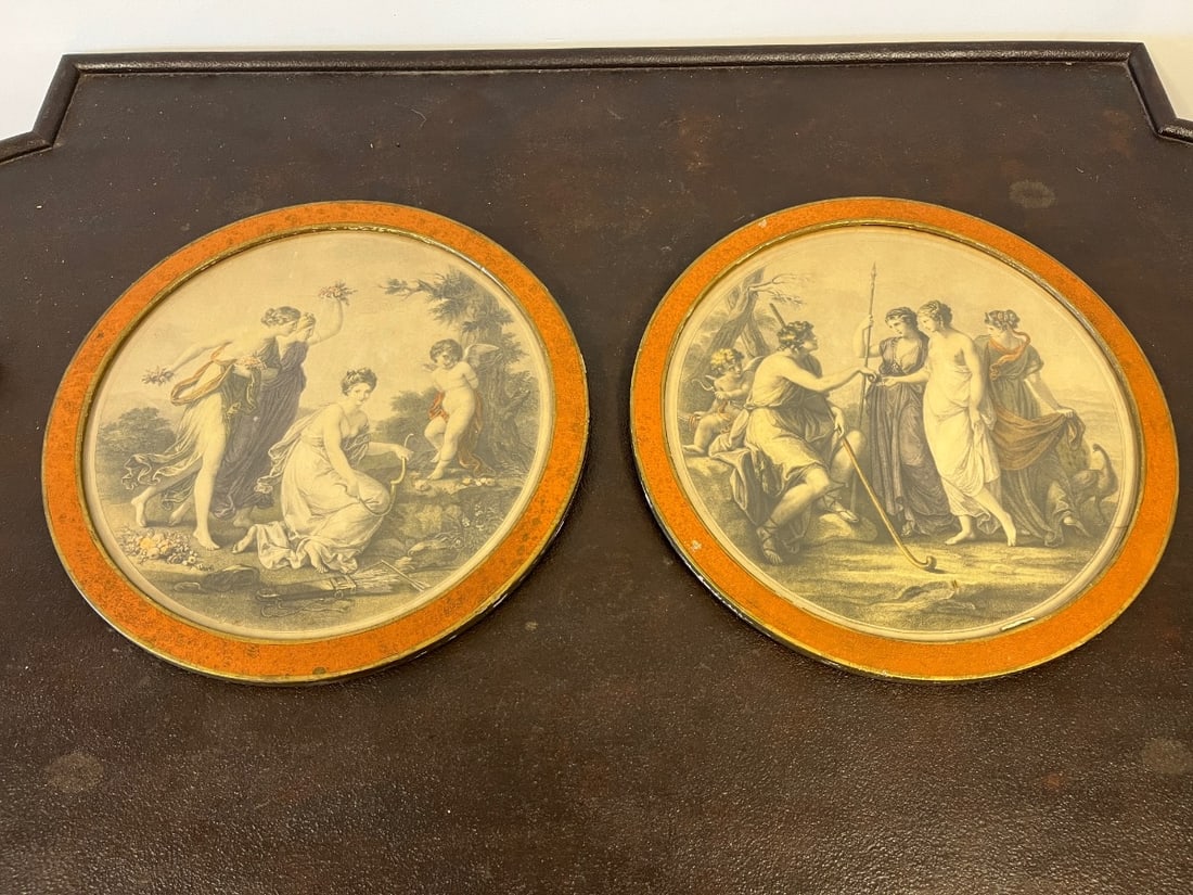 Framed Prints in Round Orange Frames - 4