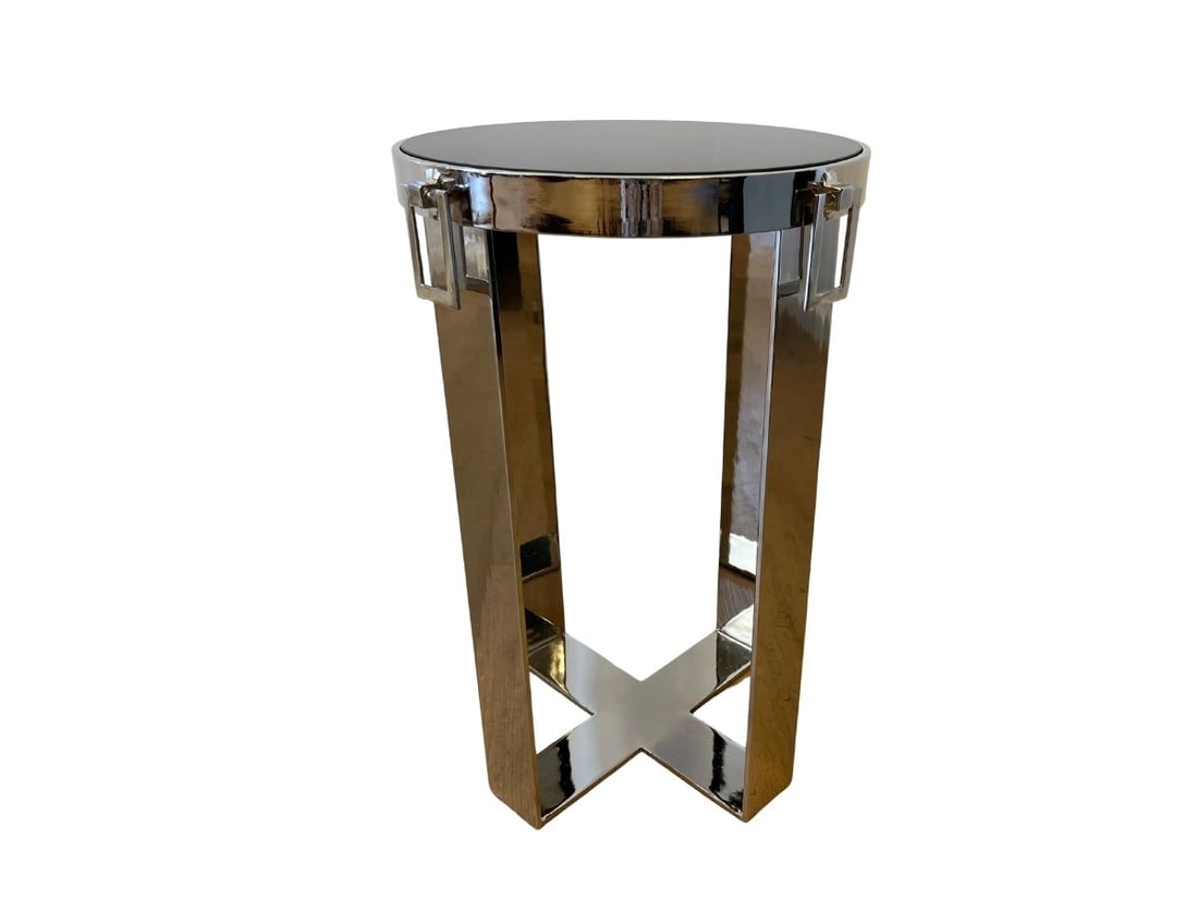 Round Metal Drinks Table with Stone Top (1 of 7)
