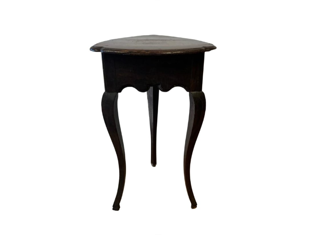Antique French Oak Tri-Cornered Side Table (1 of 9)