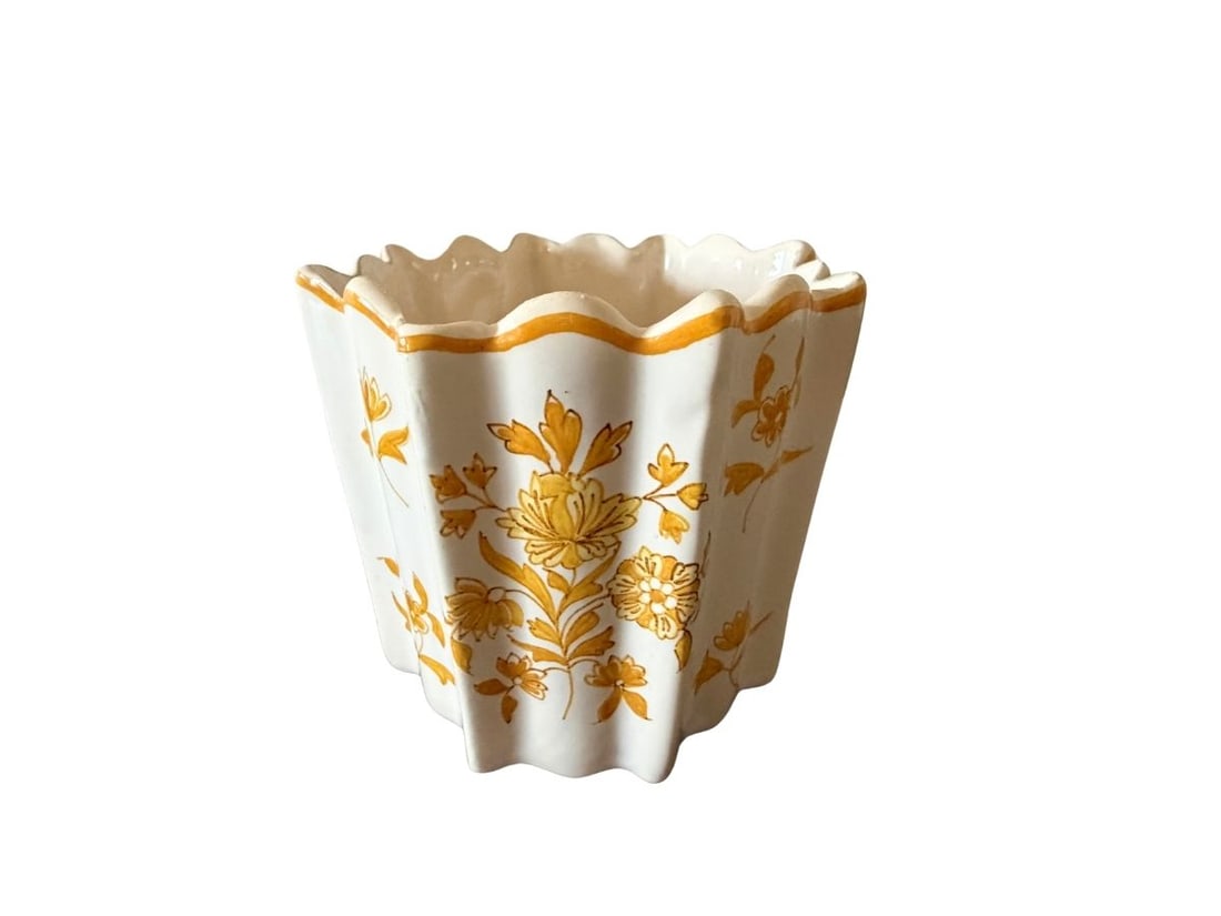 Vintage Tiffany and Co French Faience Cachepot, Hand-Painted in France for Tiffany and Co. (1 of 6)