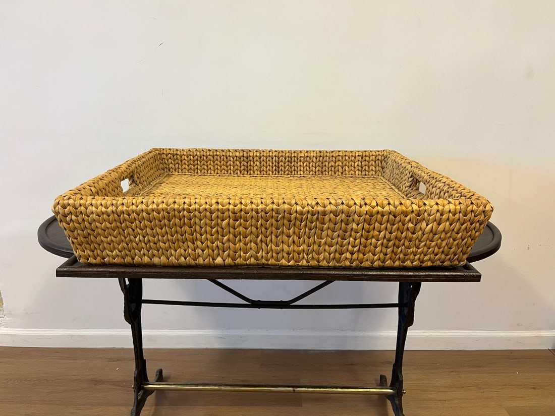 Extra Large Vintage Seagrass Tray - 2