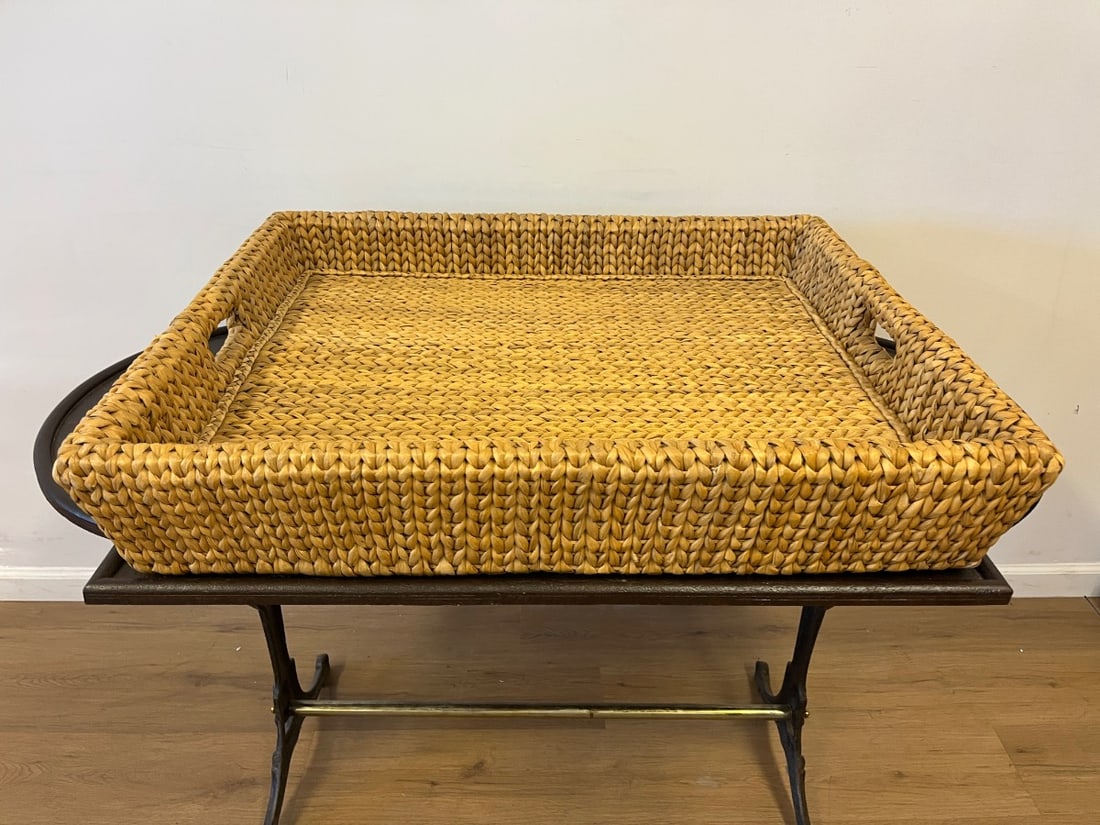 Extra Large Vintage Seagrass Tray - 3