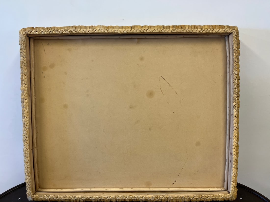 Extra Large Vintage Seagrass Tray - 7