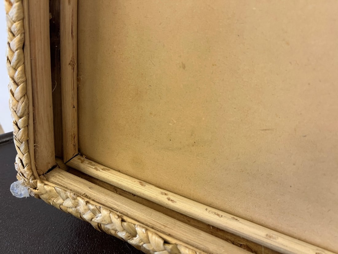 Extra Large Vintage Seagrass Tray - 8