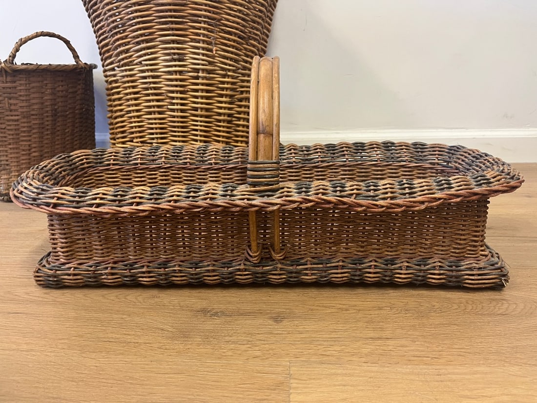 White Wicker Breakfast Tray - 6