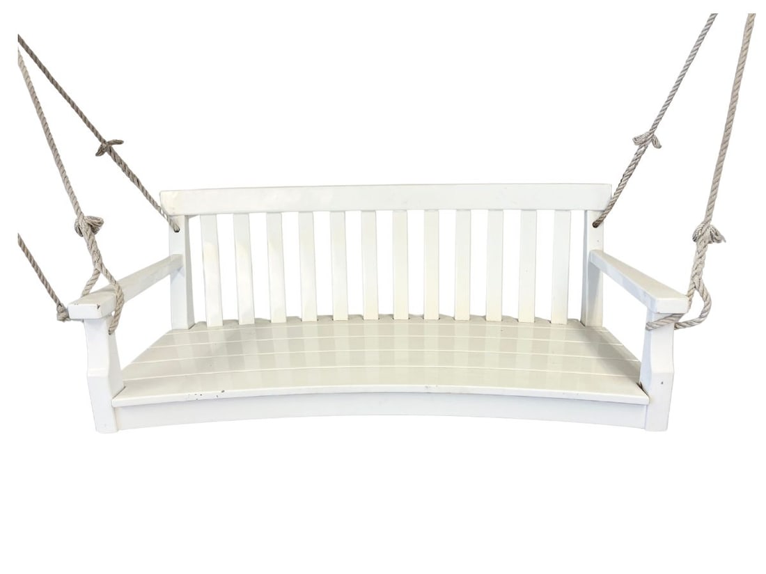 Weatherend Swing in Yacht White Finish: 47 in w x 24 in d x 18 in h