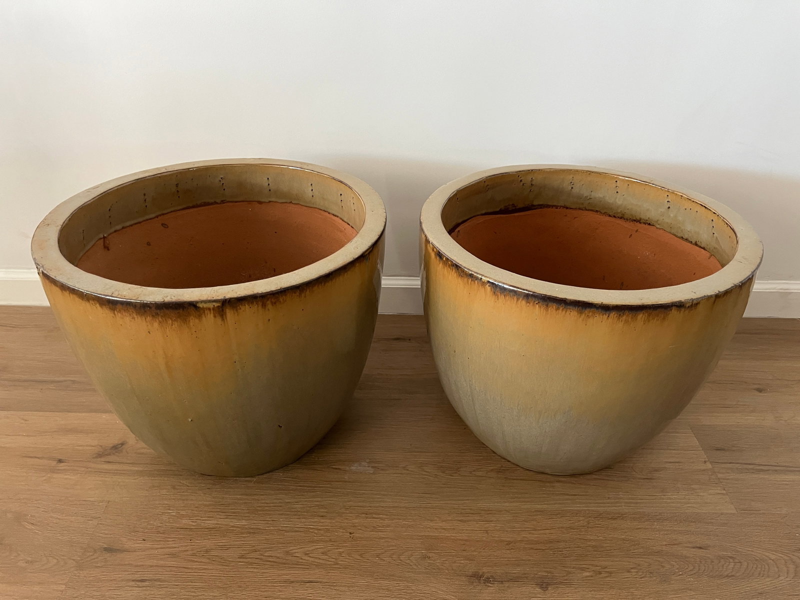 Glazed Planter, Pair - 3