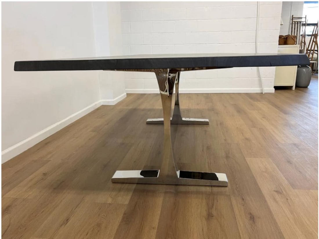 Square Root Live Edge Dining Table - 5