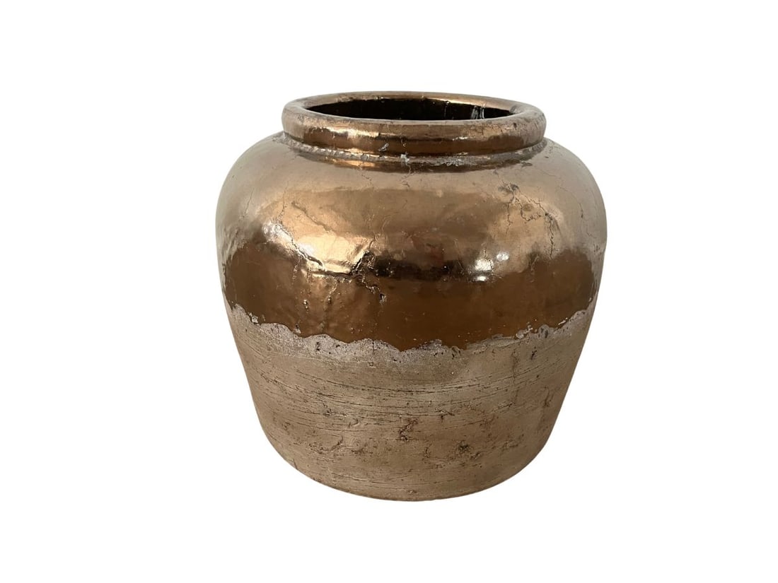 Libra Terracotta Vase: 12.5 in diameter x 10.5 in h
