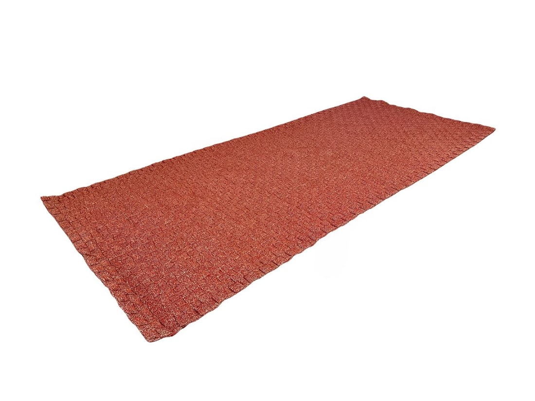 Burnt Orange Woven Rug: 49”w x 112”l x .5 in d