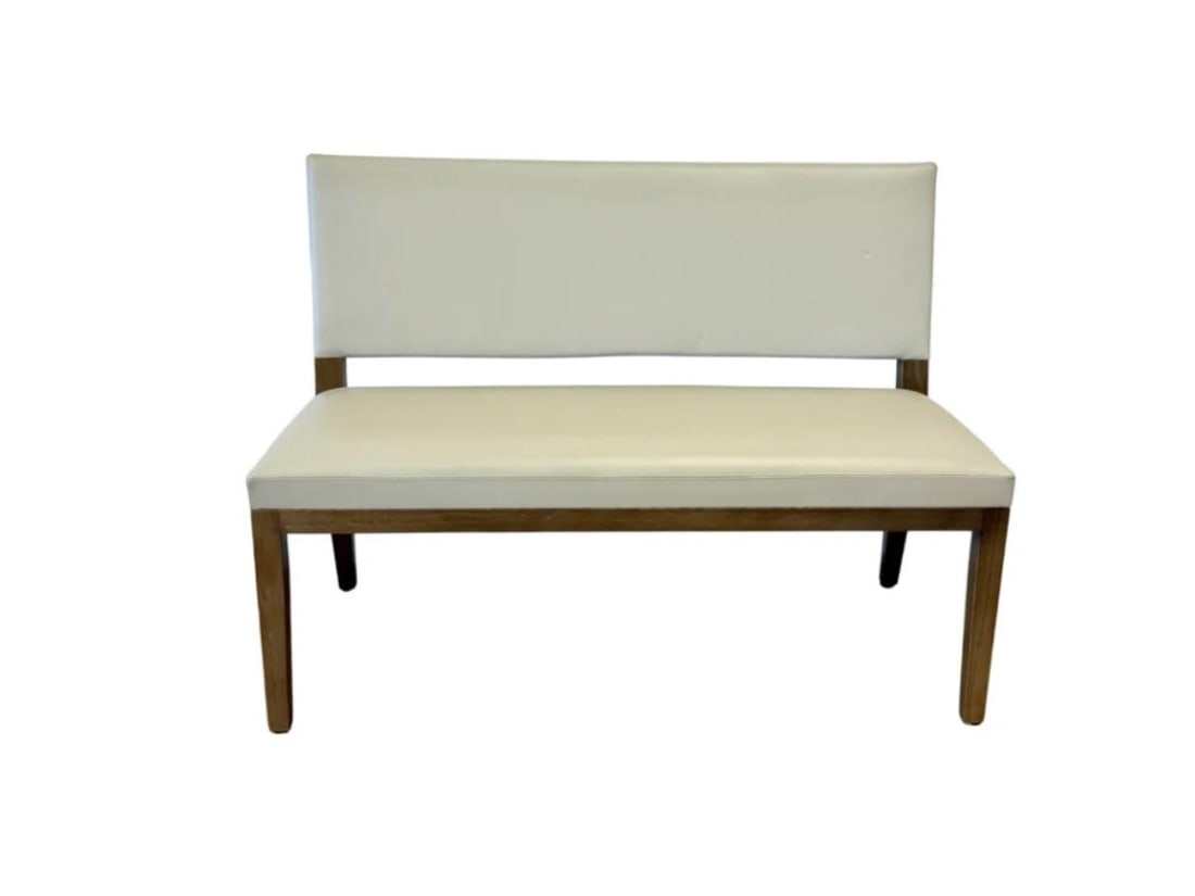 Holly Hunt Luna Banquette: 47 in w x 22 in d x 34 in h, Seat height: 18 in