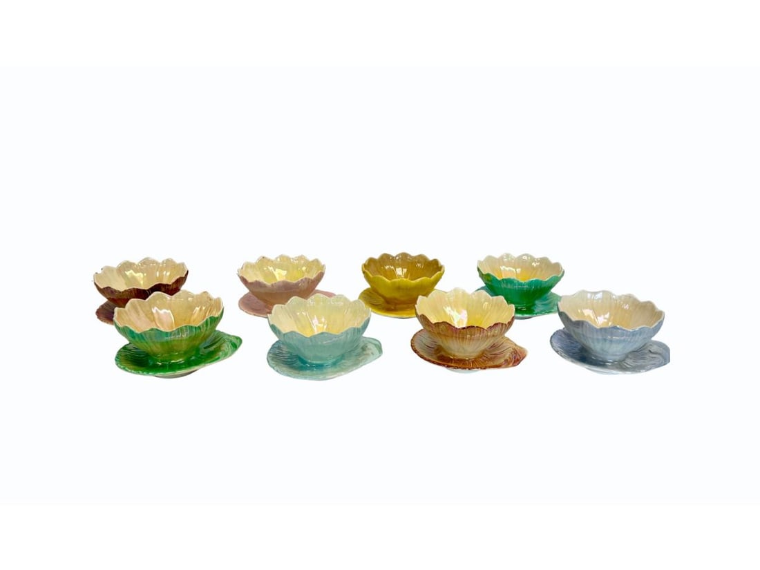 Vintage Royal Winton Grimwades Lustre Lotus Dessert Dishes, Set of Eight (1 of 10)