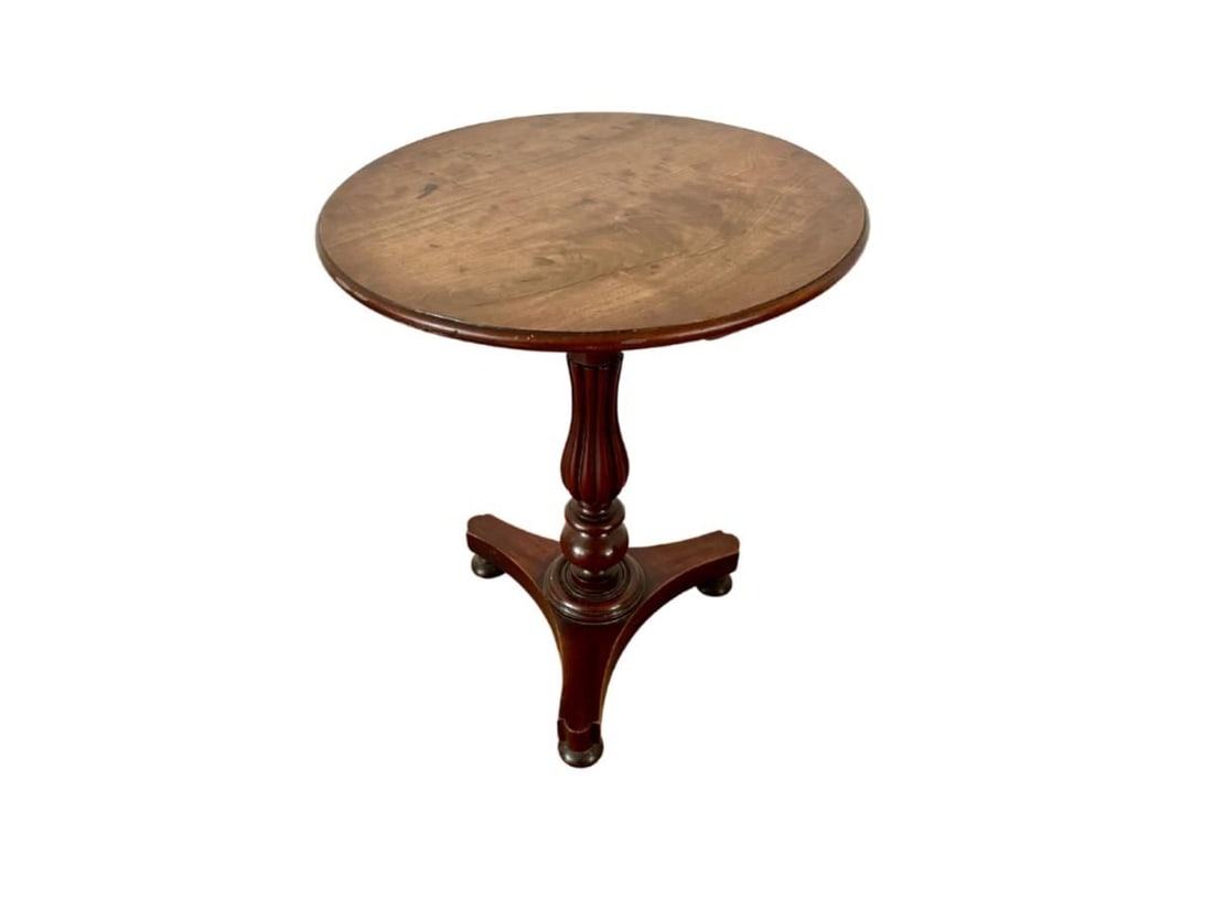 Antique William IV Mahogany Pedestal Occasional Table, c. 1830 (1 of 7)