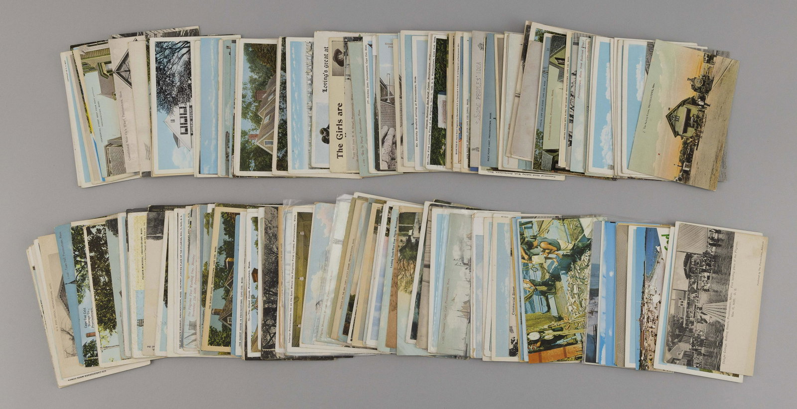(CAPE COD: PROVINCETOWN) 228 POSTCARDS Early: Governor: (CAPE COD: PROVINCETOWN) 228 POSTCARDS Early To Late 20th Century Early: Governor Bradford School, "An Accommodation", Atlantic House, "Looking West", Gasolene Dunes (Dickerman), Race Point Light, ste