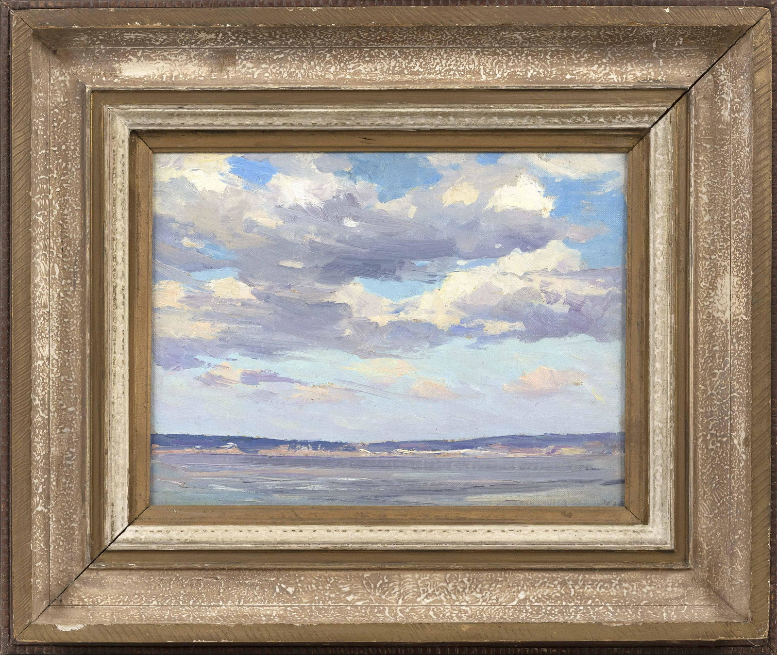 STANLEY WINGATE WOODWARD, Massachusetts/Maine,: STANLEY WINGATE WOODWARD Massachusetts/Maine, 1890-1970 "Ogunquit". Signed verso "Stanley Woodward". Titled verso. Provenance:The artist's estate. Oil on board, 12" x 16". Framed 21" x 25".