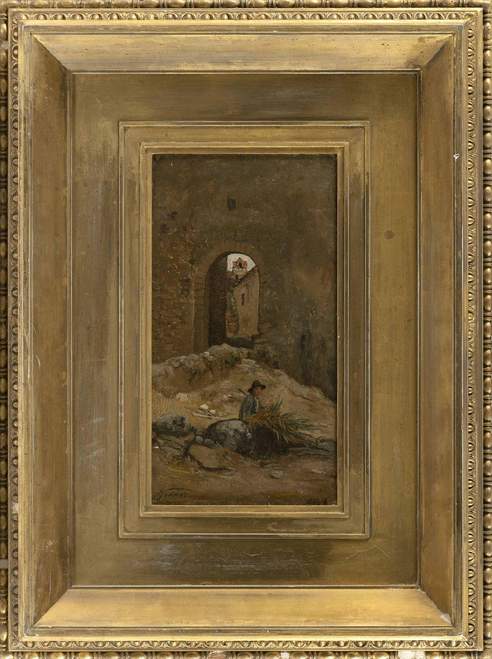 ELIHU VEDDER, New York/Italy, 1836-1923, "Near the Lake (1 of 2)