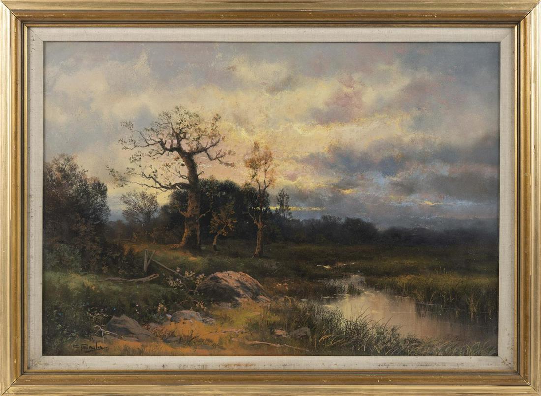 CLARENCE E. BRALEY, Massachusetts, 1854-1927, Sunset: CLARENCE E. BRALEY