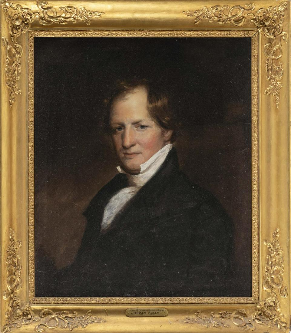 ATTRIBUTED TO THOMAS SULLY, Pennsylvania/England,: ATTRIBUTED TO THOMAS SULLY Pennsylvania/England, 1783-1872 Portrait of Dr. Samuel Johnston Cramer (1779-1840), great-grandfather of Elizabeth M. Lobingier. Attribution determined by W.G. Constable, Cu