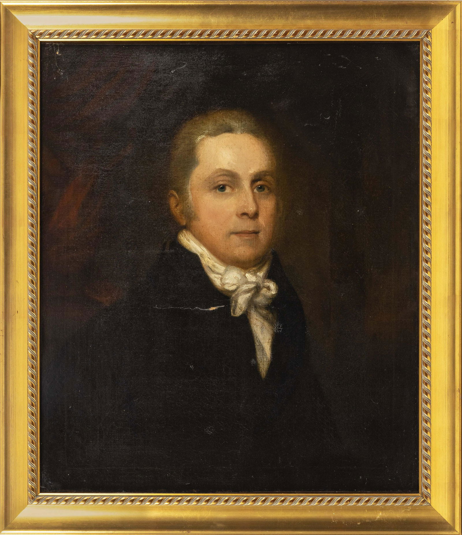 AMERICAN SCHOOL (19th Century), Portrait of a gentleman (1 of 2)