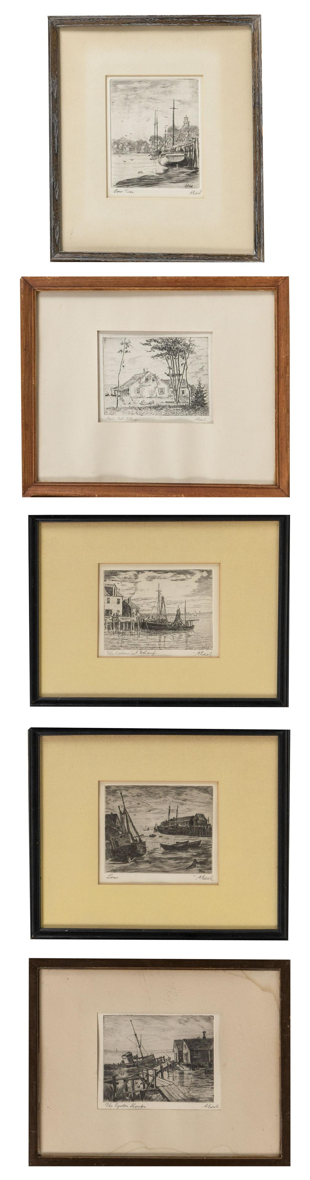 ALBERT H. EDEL (Massachusetts/France, 1894-1970), Five (1 of 2)