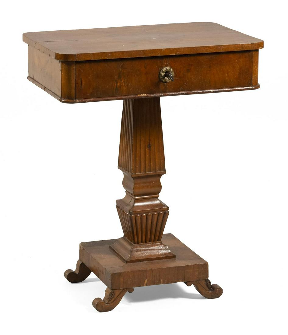 MAHOGANY-VENEER WORK TABLE Early 20th Century (1 of 2)