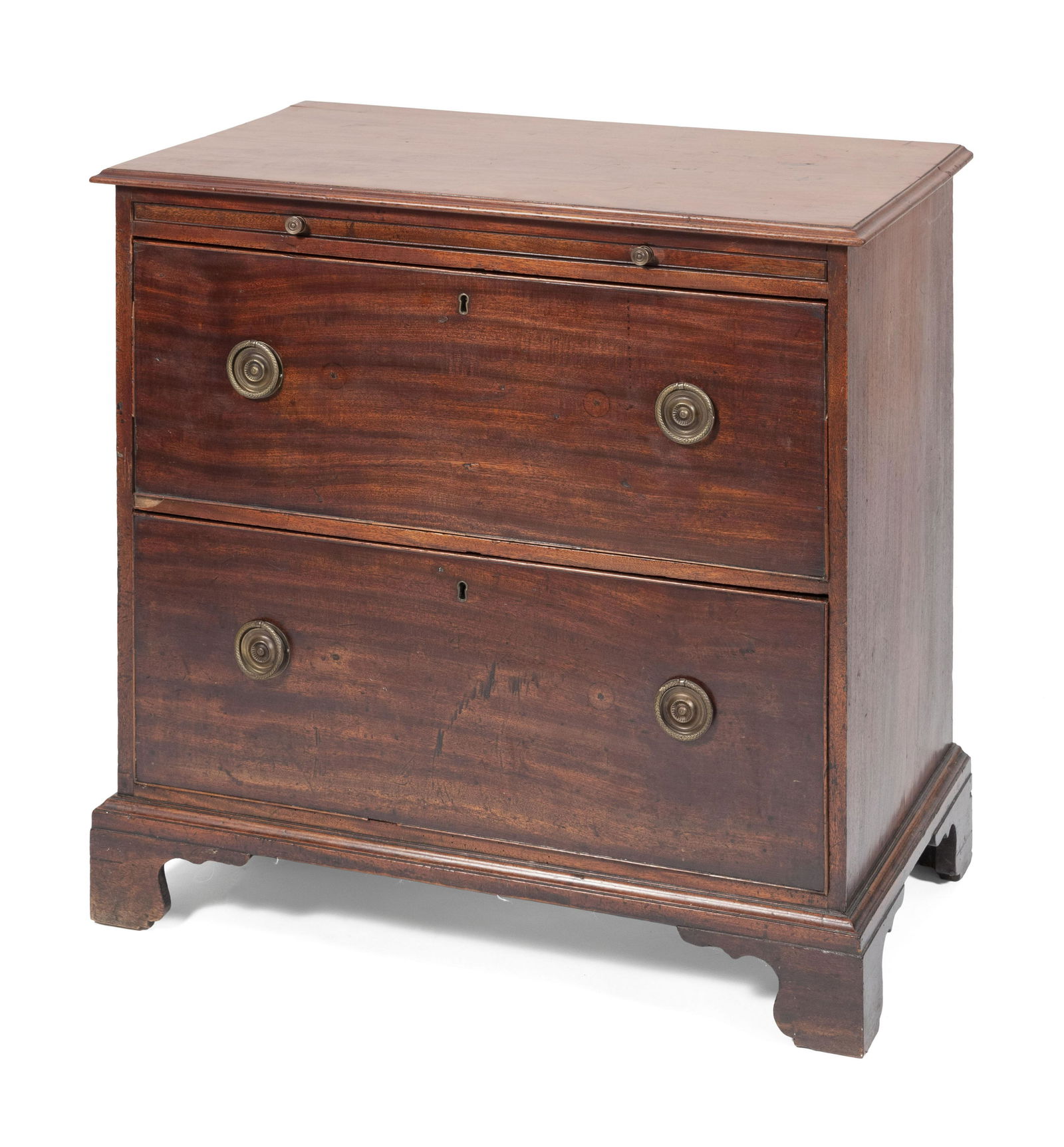 ENGLISH BACHELOR'S CHEST In mahogany veneer. Two (1 of 2)