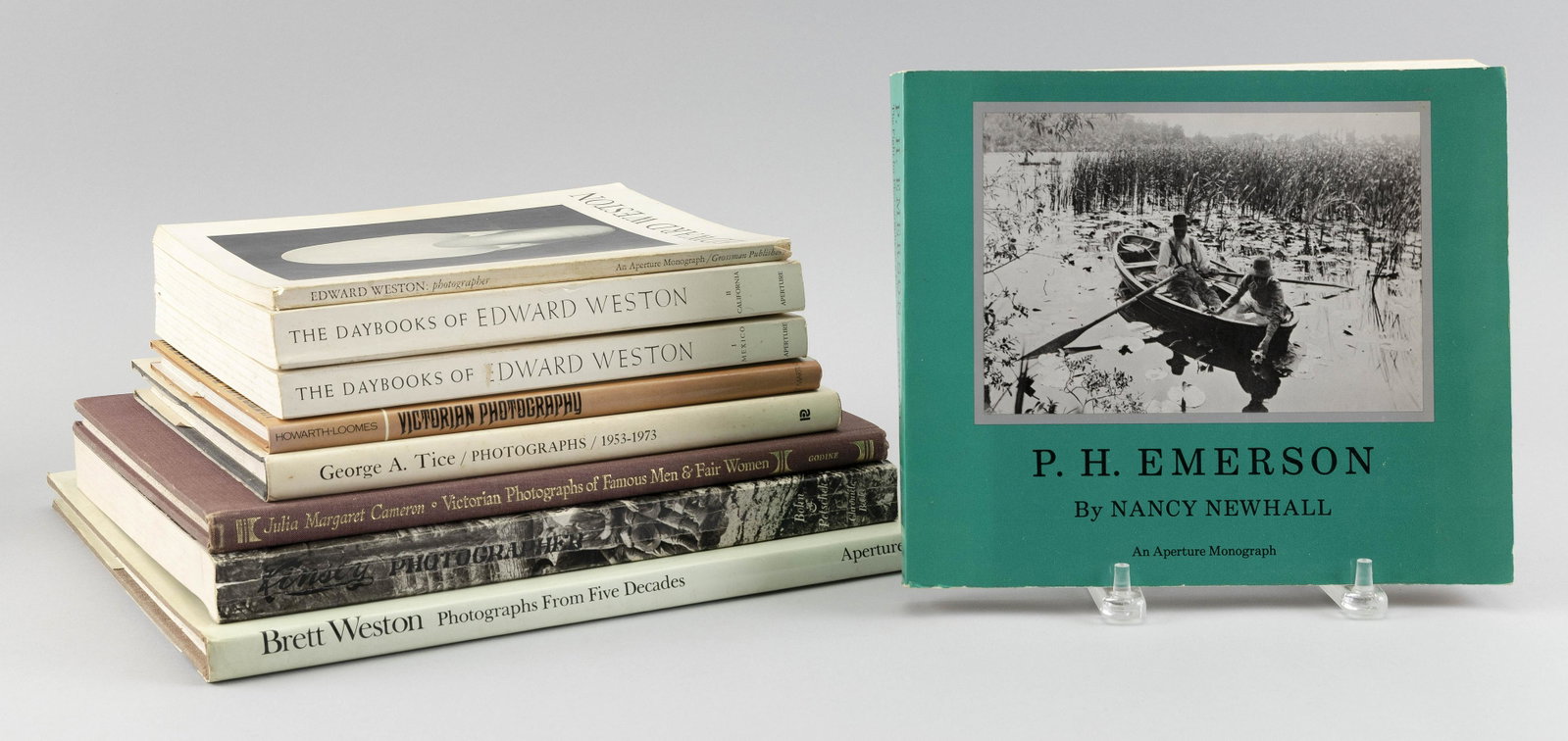 NINE BOOKS ON PHOTOGRAPHY: NINE BOOKS ON PHOTOGRAPHY Sizes, bindings and conditions vary. Includes Carleton Watkins, O Say Can You See and Alfred Stieglitz.