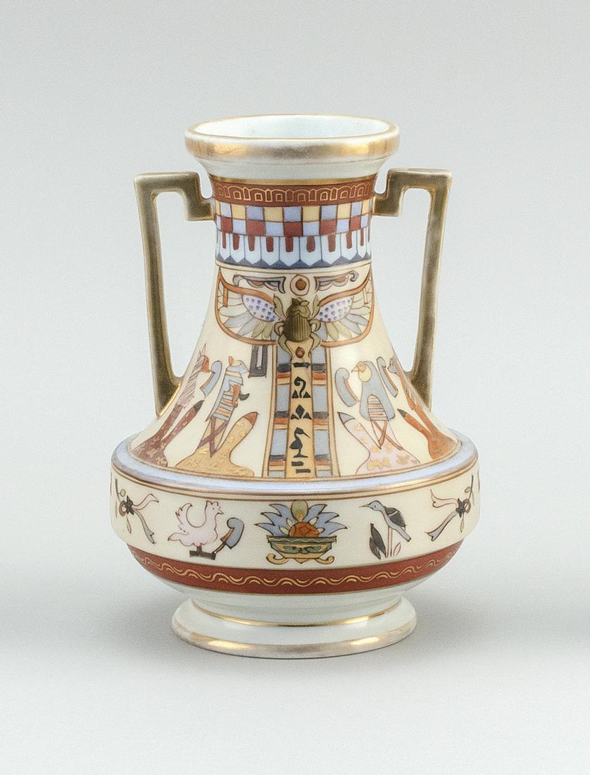 NIPPON PORCELAIN VASE In waisted form, with geometric (1 of 4)