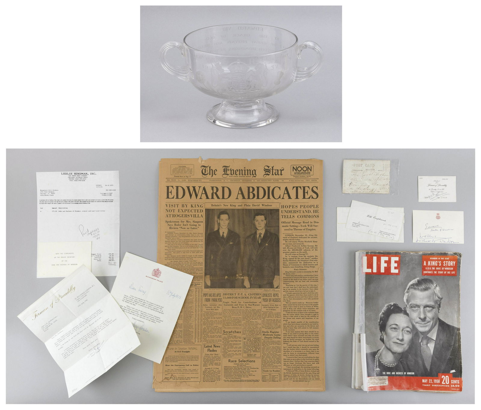 ASSORTED ITEMS RELATING TO THE DUKE OF WINDSOR (1 of 8)