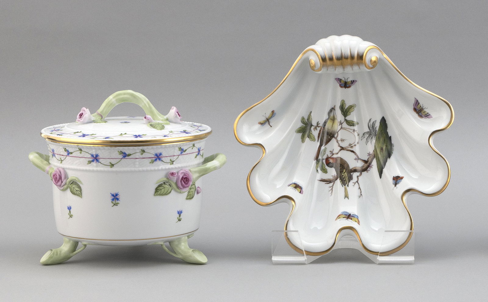 TWO PIECES OF HEREND PORCELAIN Hungary, Late 20th (1 of 3)