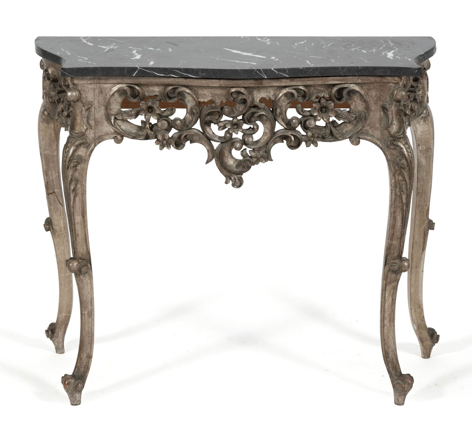 SILVER-GILT AND MARBLE-TOP PIER TABLE (1 of 2)