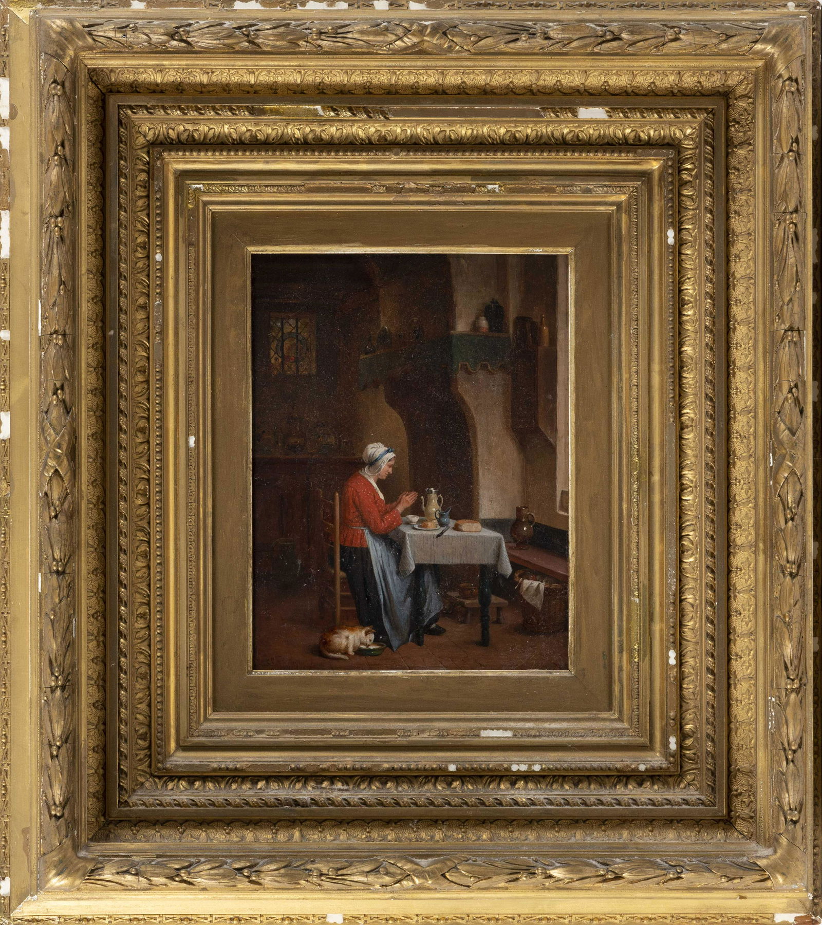 DUTCH SCHOOL (Circa 1875), Interior scene, Oil on (1 of 3)